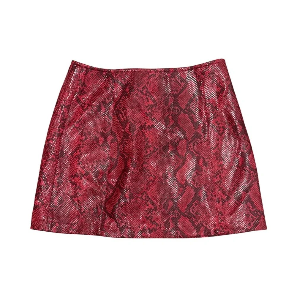 Astr Come Slither Ruby Python Mini Skirt​ - Picture 6 of 7